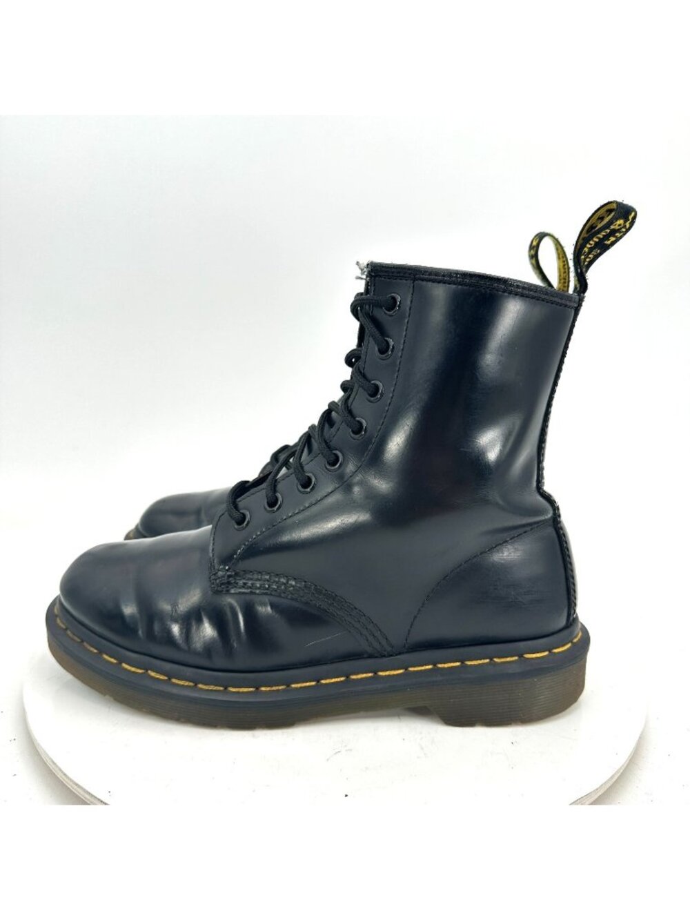 Dr. Martens Women Size 8 Black Leather 8 Hole Lace Up Ankle Combat Boot